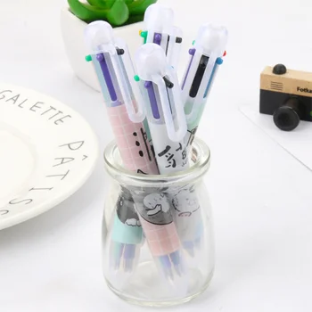 Креативная шестицветная шариковая ручка Школьные канцелярские принадлежности Шариковая ручка Подарочные канцелярские принадлежности оптом