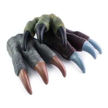 2 ШТ. модель когтя динозавра, игрушечные перчатки, имитация рук тираннозавра, когти динозавра, реквизит для вечеринки на Хэллоуин