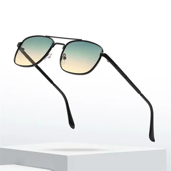 Новые очки Унисекс в оправе из сплава, мужские Квадратные солнцезащитные очки, Женские градиентные солнцезащитные очки, женские очки