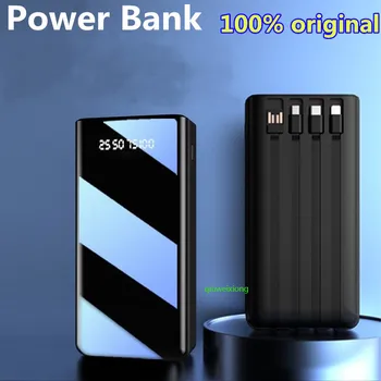 новый Power Bank 30000 мАч, TypeC Micro USB, быстрая зарядка, Powerbank, светодиодный дисплей, Портативное внешнее зарядное устройство для телефона, планшета
