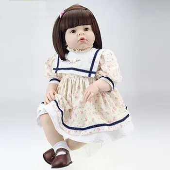 реалистичная возрожденная кукла для малышей мягкий силиконовый винил настоящее нежное прикосновение 28 дюймов