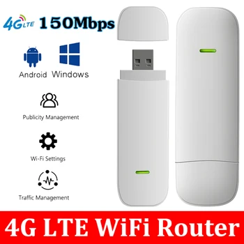 4G LTE 150 Мбит/с WiFi Маршрутизатор Sim-карта Модем Stick Mini USB Dongle Адаптер Портативная мобильная точка Доступа Широкополосного доступа для Ноутбука Домашнего Офиса
