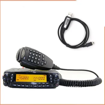 Новая версия TYT TH-9800 Автоматическая Портативная Рация 50 км VHF UHF Мобильное радио TH9800 Четырехдиапазонный Приемопередатчик с Двойным Дисплеем Epeater + кабель