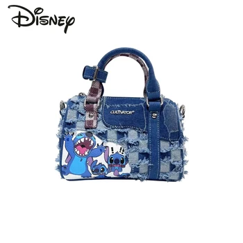 Disney Stitch 2022, Новые женские сумки, Роскошные брендовые женские сумки Большой емкости, Модная Джинсовая дорожная сумка с дырочками