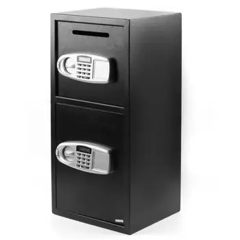 Безопасность Цифровой Сейф Электронная коробка DS77TE Безопасность домашнего Офиса Большой Электронный Цифровой Стальной сейф Серебристо-Серая панель