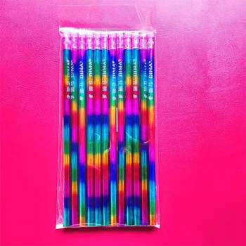 12 Упаковок Карандашей Rainbow Hb с Ластиком Sassafras Детские Призы для детского сада Ученикам начальной школы Пишущие Карандаши