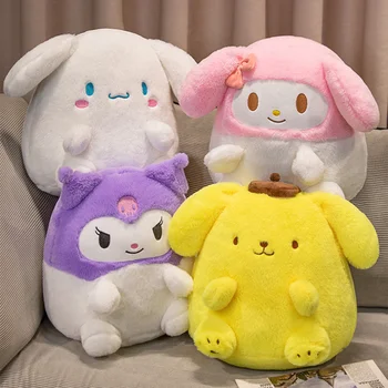 Милая Плюшевая Игрушка Sanrio Cinnamoroll Hello Kitty Kuromi, Милая Мягкая Кукла Peluche Plushies, Подушка Для Спины, Детский Подарок На День Рождения