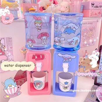 Kawaii Sanrios My Melody Cinnamoroll, мультяшный настольный диспенсер для воды, сделай сам, бутылка для воды большой емкости с наклейками, игрушка в подарок для девочки
