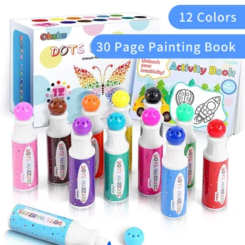 Ohuhu Dot Makers Ручка Для Бинго Мини Граффити Струящаяся Ручка Моющаяся Краска Ручка Для Подписи Акварельная Ручка Детские Инструменты Для Рисования Дети