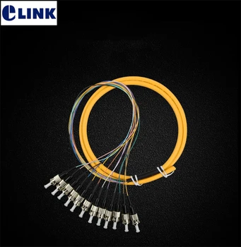 12core ST Косички 1,5 м цветной пучок 9/125 мкм СМ волоконно-оптического кабеля с желтым кабелем 0,9 мм внутри 12 портов factory ELINK