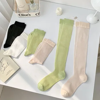 Носки женские весенне-летние носки Cassie Calf, дышащие тонкие модные шелковые носки Ins Japanese Sweet Girl JK Lolita оптом