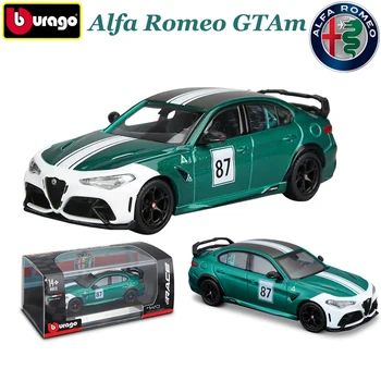 Bburago 1: 43 Alfa Romeo GTAm Модели автомобилей из сплава класса люкс, отлитые под давлением, откидные модели автомобилей, коллекция игрушек, подарок для взрослых