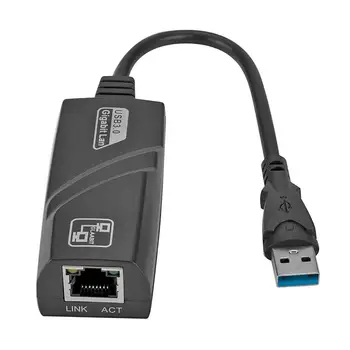 Проводной USB 3,0 к Gigabit Ethernet RJ45 LAN (10/100/1000) Мбит/с Сетевой адаптер-концентратор Ethernet Сетевая карта Для Портативных ПК