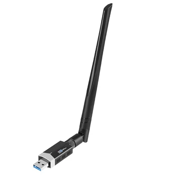 Двухдиапазонная Беспроводная сетевая карта 1300 Мбит/с, Сетевая карта USB, Портативный приемник-передатчик WiFi