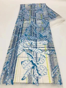Роскошный Африканский Жених, Кружевная ткань с пайетками, Высокое качество, 2023, Вышивка из тяжелого бисера, Французский Тюль, Кружевное Нигерийское свадебное платье