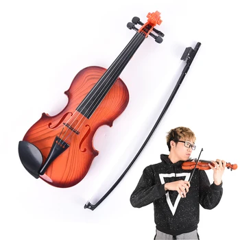 Регулируемый Струнный Лук Акустическая Скрипка Демонстрационный инструмент Для занятий музыкой Детский подарок Начинающему музыканту, развивающий талант ребенка, Имитирующая игрушка