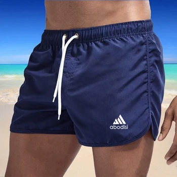 Мужские шорты для плавания с принтом, сексуальный пляжный купальник, доска для серфинга, быстросохнущие
